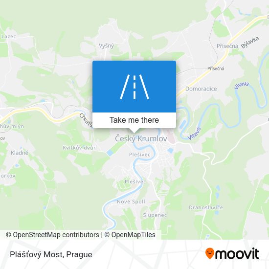 Plášťový Most map