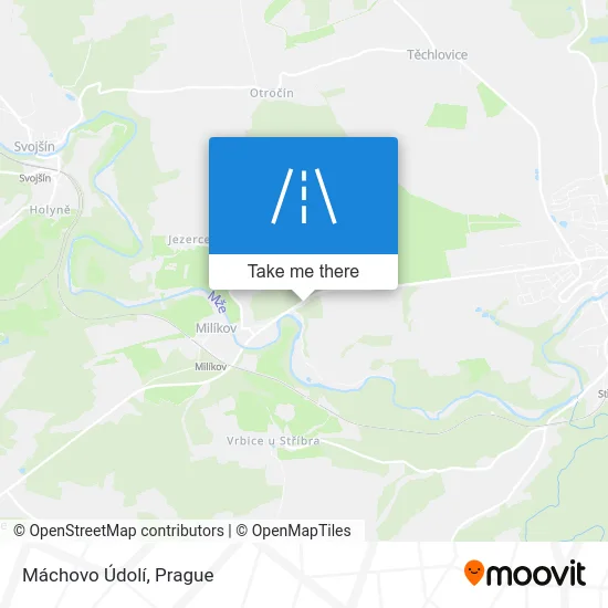 Карта Máchovo Údolí