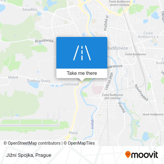Jižní Spojka map