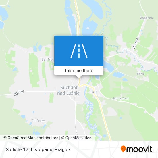 Sídliště 17. Listopadu map