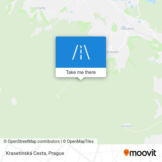 Krasetínská Cesta map