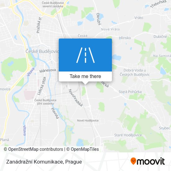 Zanádražní Komunikace map