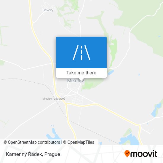 Kamenný Řádek map