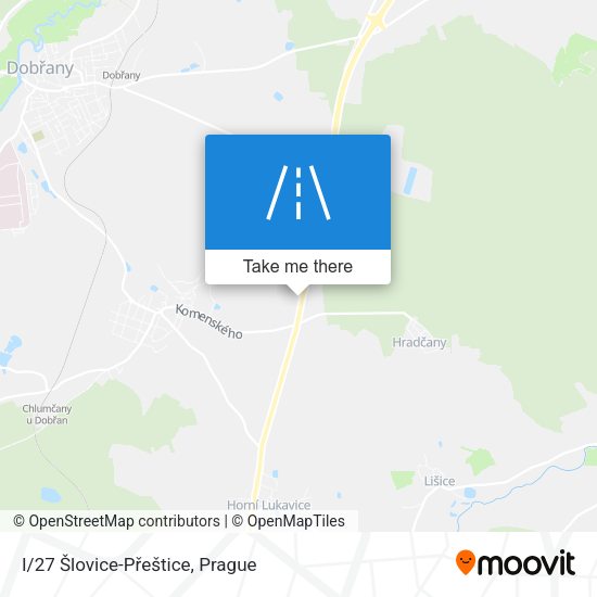 I/27 Šlovice-Přeštice map