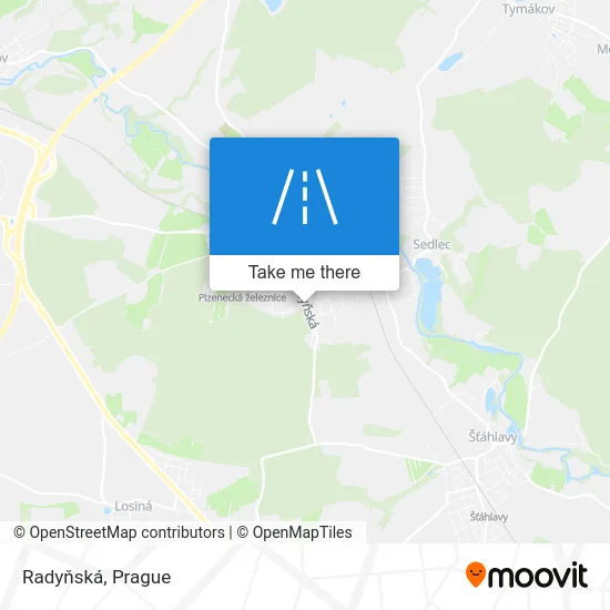 Карта Radyňská