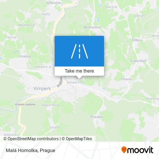 Карта Malá Homolka