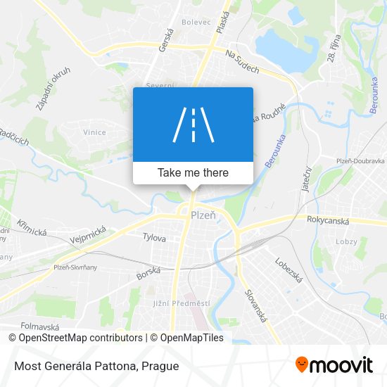 Most Generála Pattona map