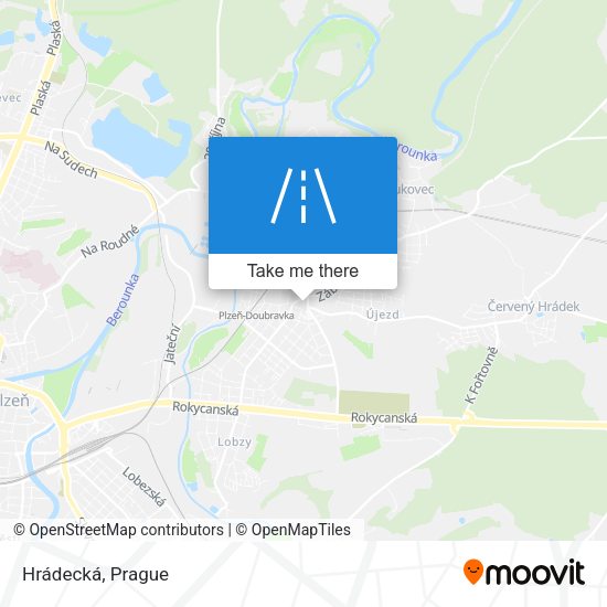 Карта Hrádecká