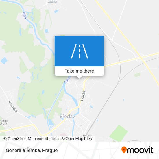 Generála Šimka map