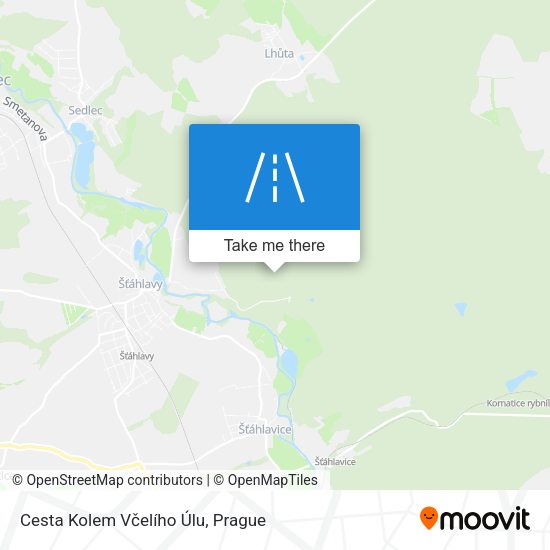 Cesta Kolem Včelího Úlu map
