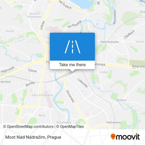 Most Nad Nádražím map