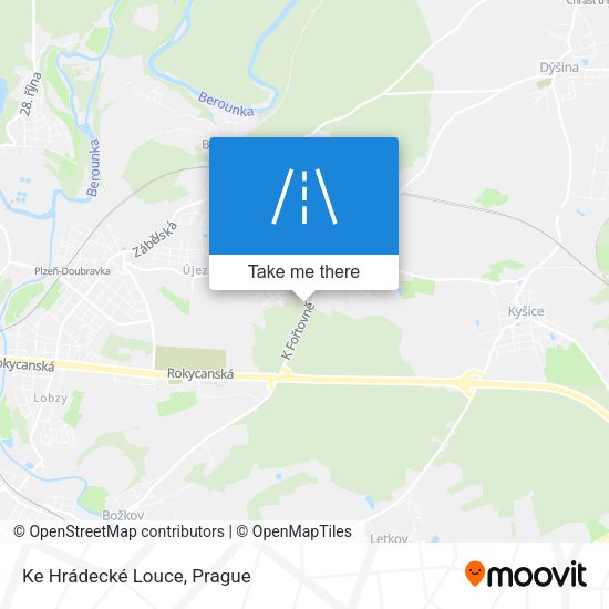 Ke Hrádecké Louce map