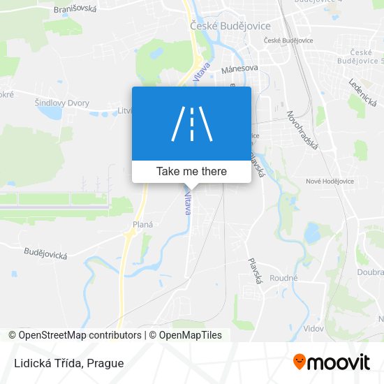 Lidická Třída map