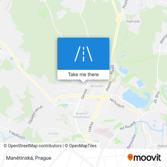 Manětínská map