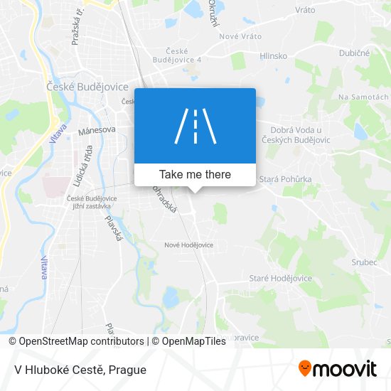 V Hluboké Cestě map