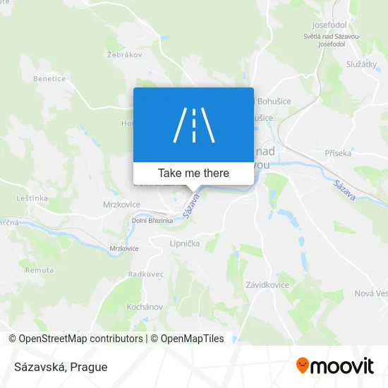 Карта Sázavská