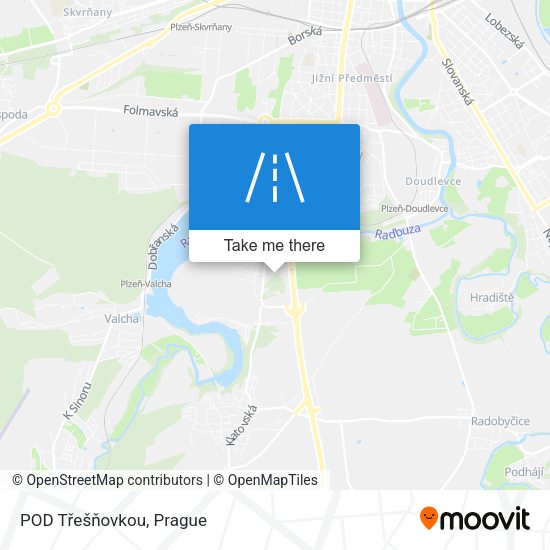 POD Třešňovkou map
