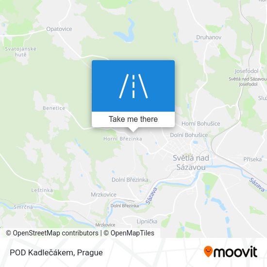 POD Kadlečákem map