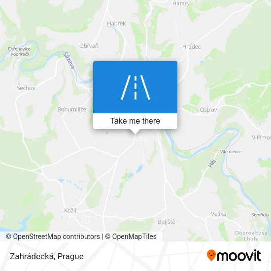 Карта Zahrádecká