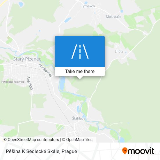 Pěšina K Sedlecké Skále map