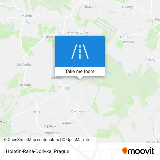 Карта Holetín-Raná-Dolívka