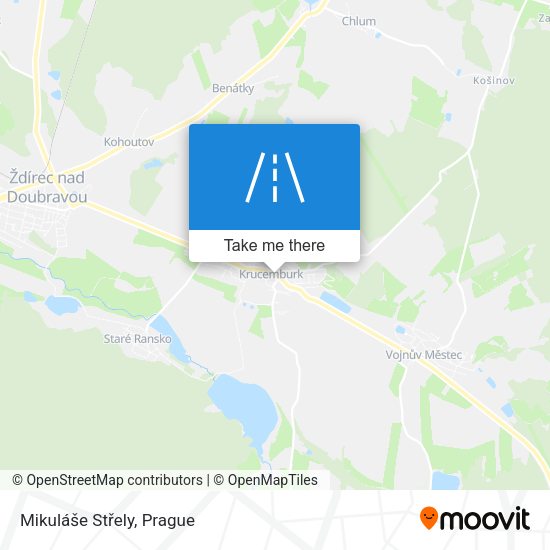 Mikuláše Střely map