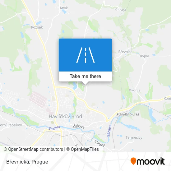 Карта Břevnická