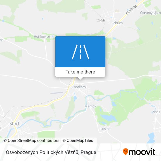 Osvobozených Politických Vězňů map