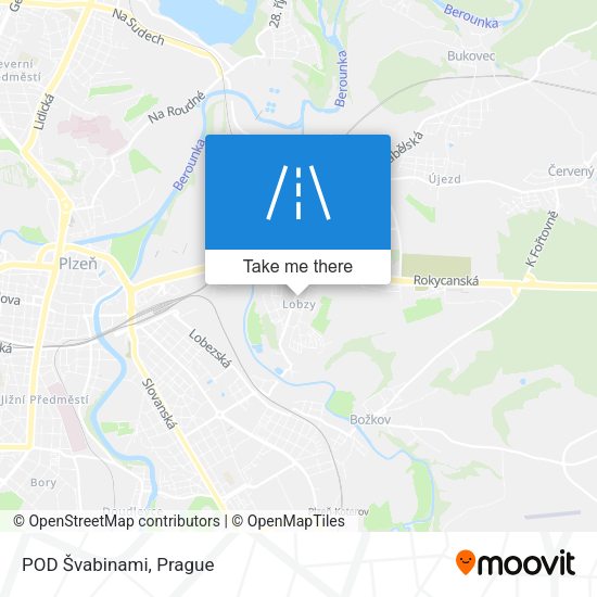 POD Švabinami map