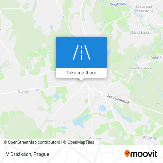 V Drážkách map