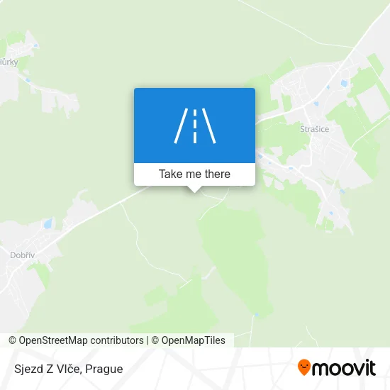 Карта Sjezd Z Vlče