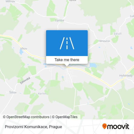Provizorní Komunikace map