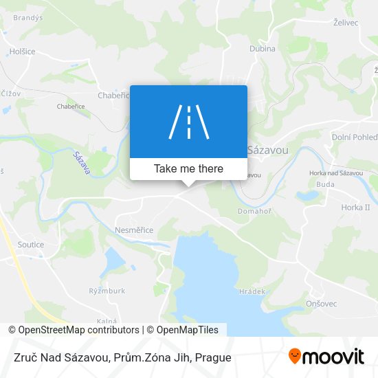 Zruč Nad Sázavou, Prům.Zóna Jih map