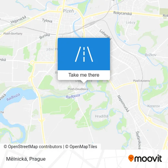 Карта Mělnická