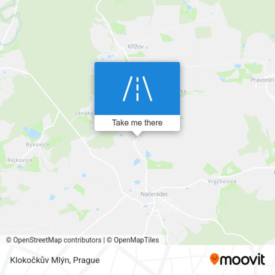 Klokočkův Mlýn map