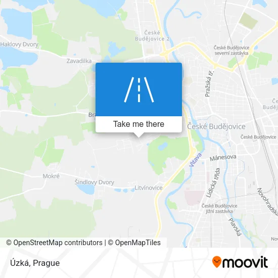 Карта Úzká