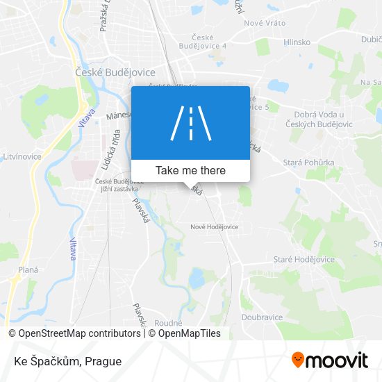 Ke Špačkům map