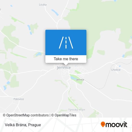 Velká Brána map