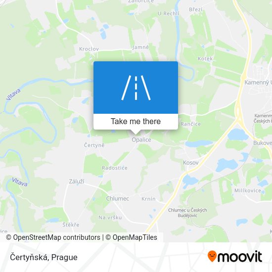 Čertyňská map