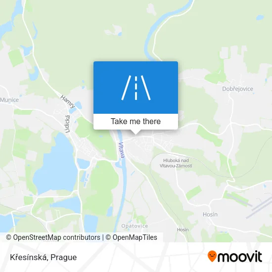 Карта Křesínská