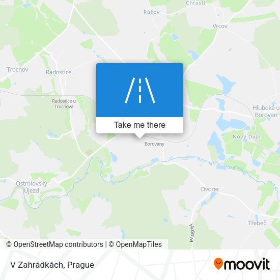 V Zahrádkách map