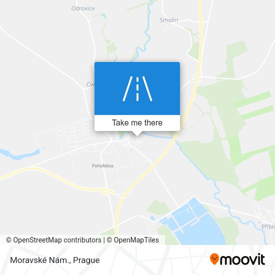 Moravské Nám. map