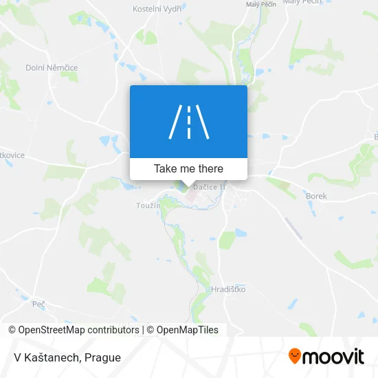 Карта V Kaštanech
