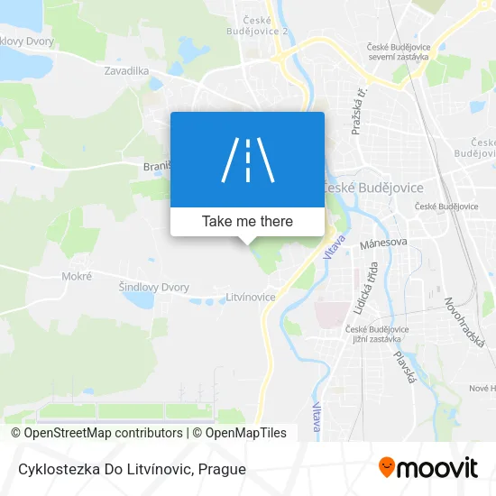 Карта Cyklostezka Do Litvínovic