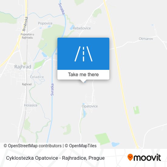 Cyklostezka Opatovice - Rajhradice map