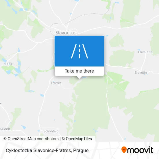 Карта Cyklostezka Slavonice-Fratres