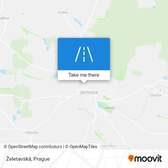 Карта Želetavská