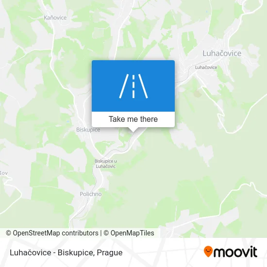 Карта Luhačovice - Biskupice