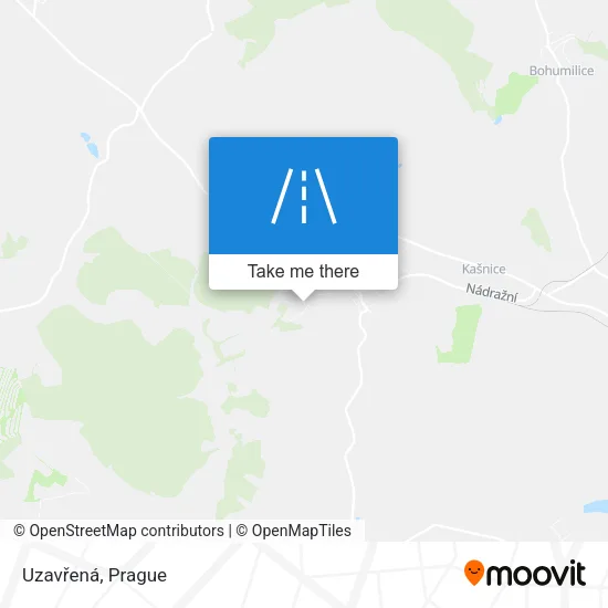 Карта Uzavřená