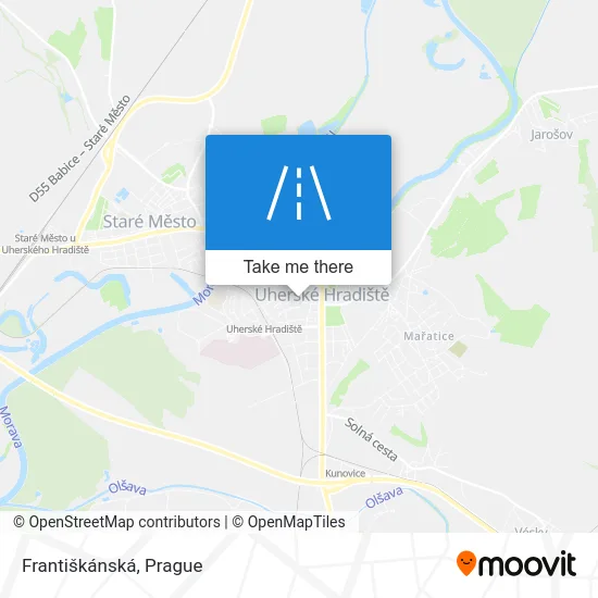 Карта Františkánská